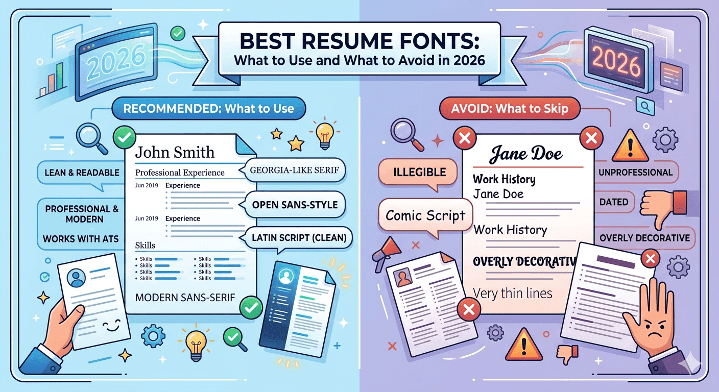 Best Resume Fonts in 2026: Size, Style and ATS Tips